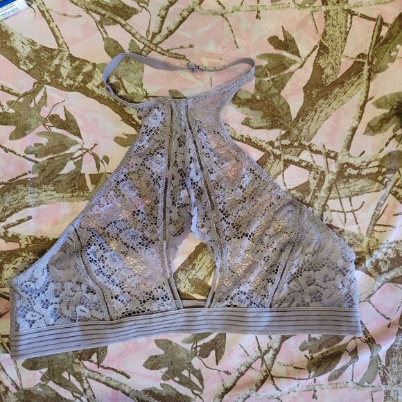 Victorias Secret Very Sexy Lace Lavendar Gray Bralette Womens Size L - Picture 8 of 8